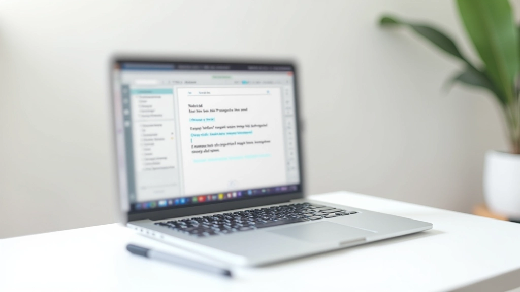 Écran de computador mostrando um editor de texto com frases em inglês para correção e revisão